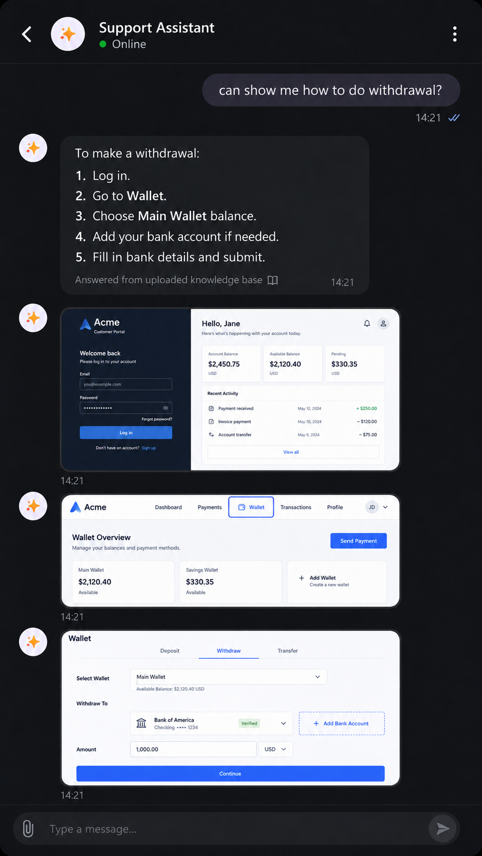 Guided customer experience