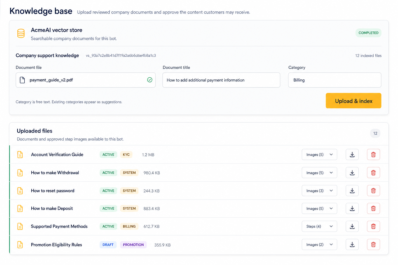 Control exactly what AI can say. product screen